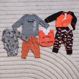Halloween Baby Clothes Bundle 0-3 Months - Pumpkin And Bat